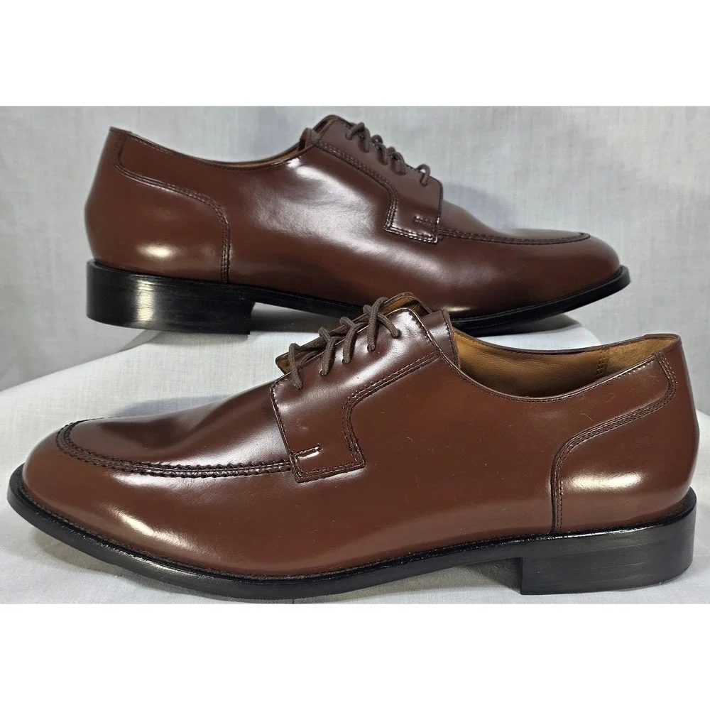 Bostonian First Flex Mens Brown Leather Moc Toe Derby Dress Shoes 11 M‎ 25022